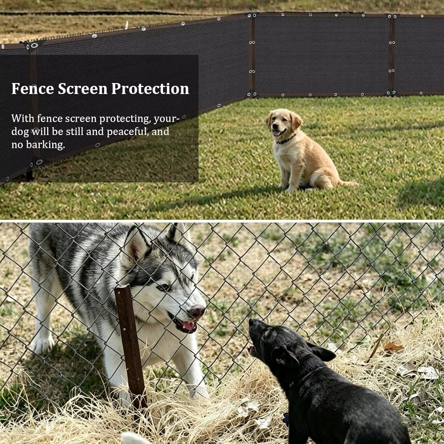 5.5 ft x 30 ft Fence Privacy Screen,Privacy Fence Shade Covers - 90% Blockage Heavy Duty Fence Panels for Garden Backyard Outdoor Home Decoration (Black)