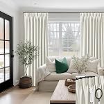 SHINELAND Light Grey Curtains for Bedroom Living Room,Blackout Black Out Pinch Pleated Summer Coastal Curtains for Living Room,90 Inch Long,Pastel Gray