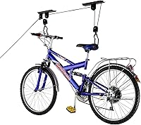 Vista 8 de Bike Hanger - Overhead Hoist Pulley System with 100lb Capacity for Bicycles or Ladders - Secure Garage Ceiling Storage by Rad Sportz