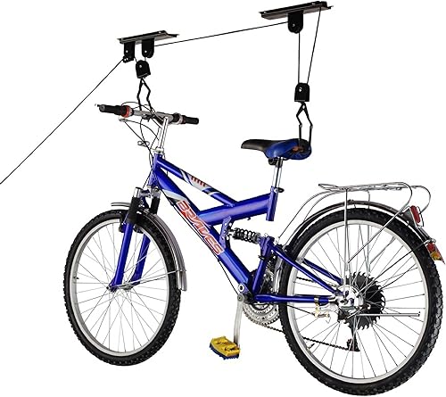 Miniatura 8 de Bike Hanger - Overhead Hoist Pulley System with 100lb Capacity for Bicycles or Ladders - Secure Garage Ceiling Storage by Rad Sportz