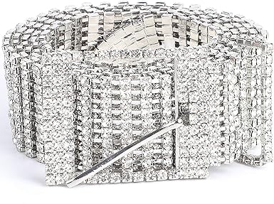rhinestone silver belt