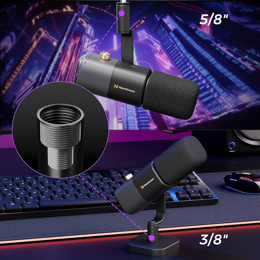 NearStream ダイナミックマイク ブラック AM15X NearStream AM15X Podcast Mic - USB/XLR Microphone for