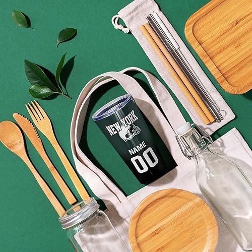 Miniatura 94 de OAOANS Taza de café de acero inoxidable personalizada con tapa sellada, regalo de ventilador aislado mantiene las bebidas frías y calientes. Diseño