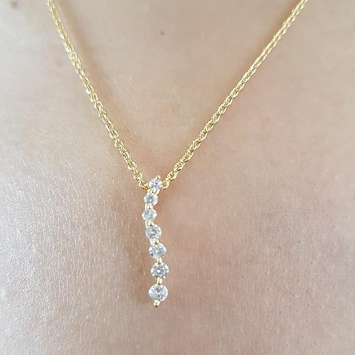 Miniatura 5 de Dazzlingrock Collection - Colgante redondo de oro de 18 quilates cadena de oro incluida