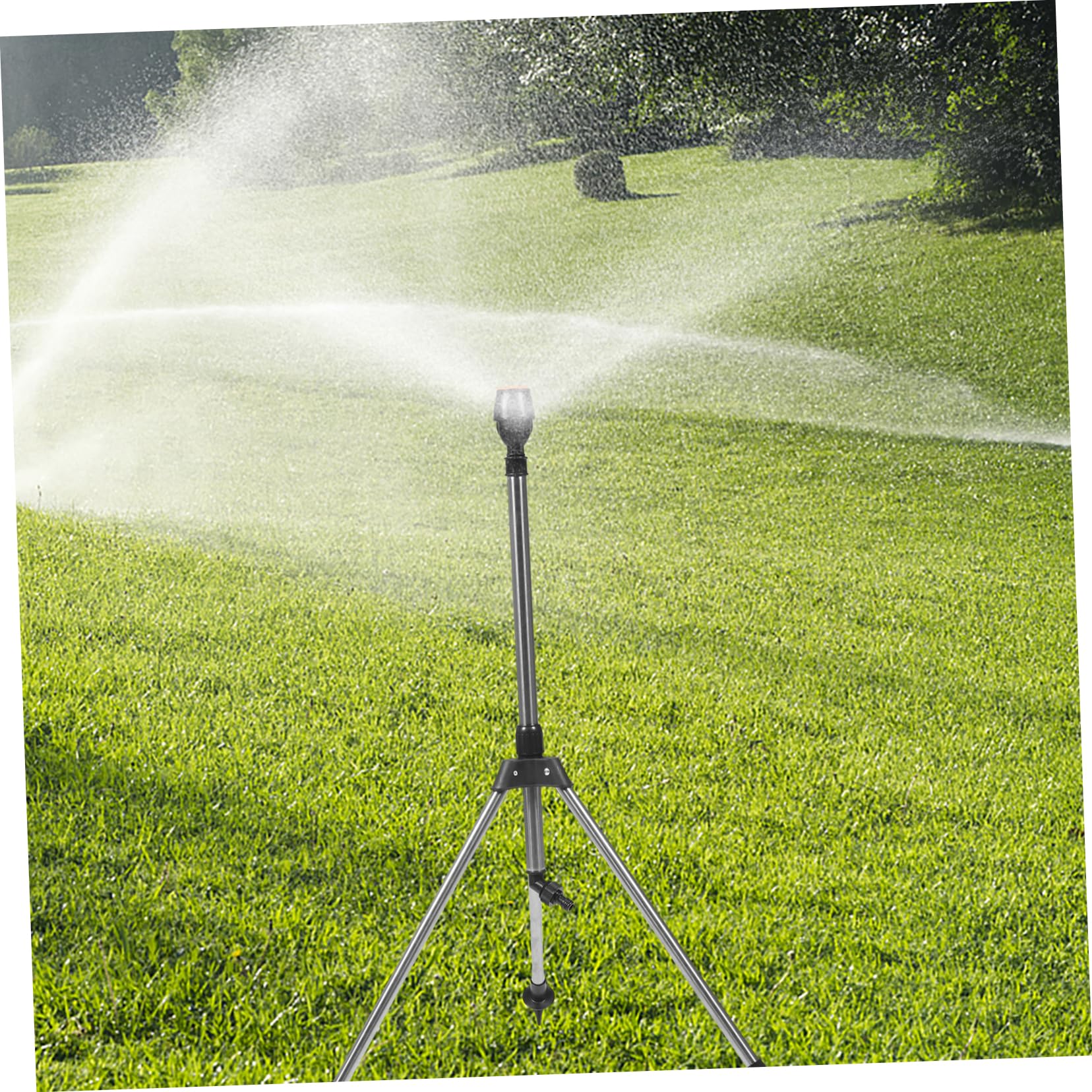 PartyKindom Arroseur Rotatif à Degrés sur Trépied Système Arrosage Automatique pour Pelouse Et Jardin Arroseur Rétractable Pratique
