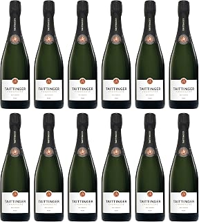 Champagne Taittinger Brut Réserve Sekt Weiss Frankreich inkl. FeinWert E-Book (12 x 0.75 l)