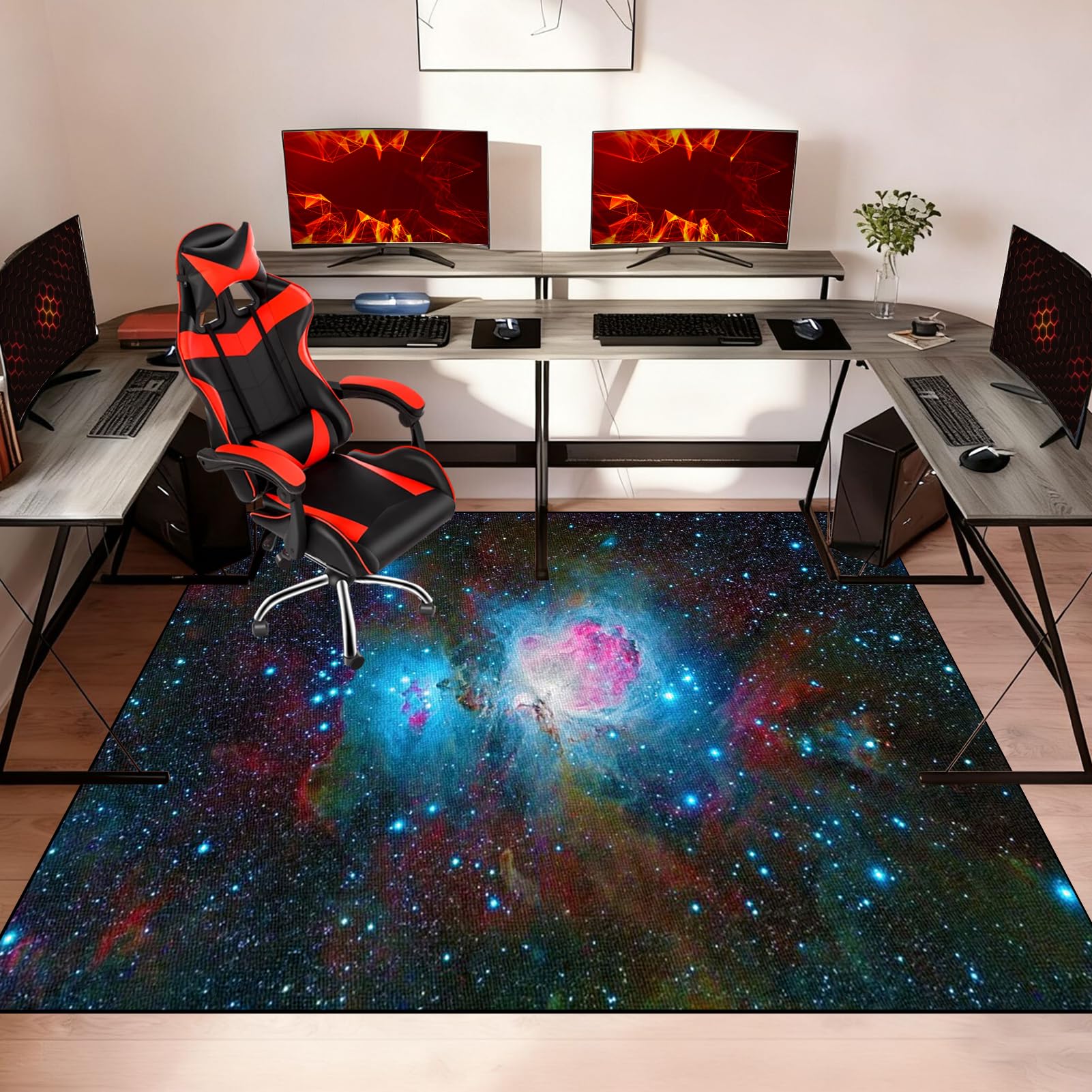 Tappetino per sedia da Gaming Antiscivolo 70 x 100 cmTappetino per Sedia da Scrivania Grande Tappeto Sedia Ufficio per la casa Tappeto Salvapavimento Tappetino Protettivo per Parquet Pavimenti Duri