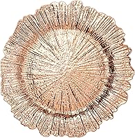 Vista 31 de Simply Elegant Placa de carga de plástico grabada a rayas, placa de servicio para fiestas, cenas, bodas, quinceañeras y eventos, 13 pulgadas