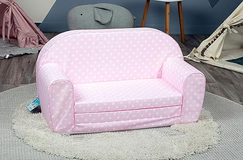 Miniatura 53 de DELSIT Sofá para bebé y para niños – Hecho en Europa para niños, 2 en 1 Flip Open Foam Sofá doble – Sofá plegable para niños Unicornios y Arcoiris