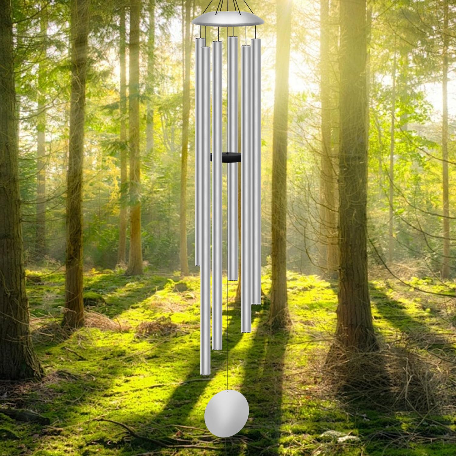 66" Extra Large Wind Chimes for Outside, 6 Thick and Bold Aluminum Tubes