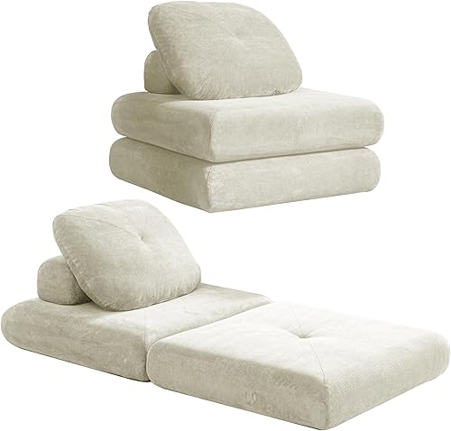 GZSQCJJ Sofá puf creativo informal 2024, sofá futón de suelo para sala de estar y sala de estar, colchón modular movible, tapete de juego, sofá para