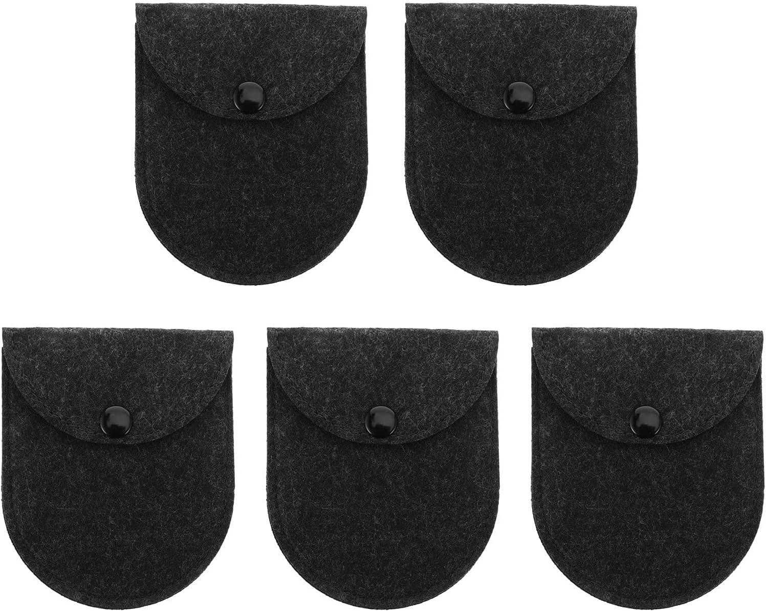 COHEALI 5 Pcs Portable Felt Storage Pouch Lightweight and Easy to Use Small Protective Bag with Fashionable Design for Hearing Aid Storage and Daily Carry