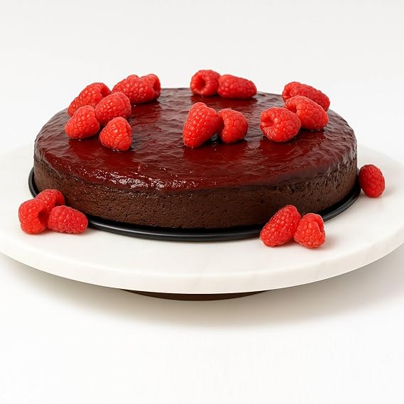 ANDY ANAND CHOCOLATIER Andy Anand Sugar Free Raspberry Chocolate Cake 9 with Real Chocolate Truffles, Made Traditionally for Luxurious Creaminess, Monk Sugar Sweetened (2.8 lbs)