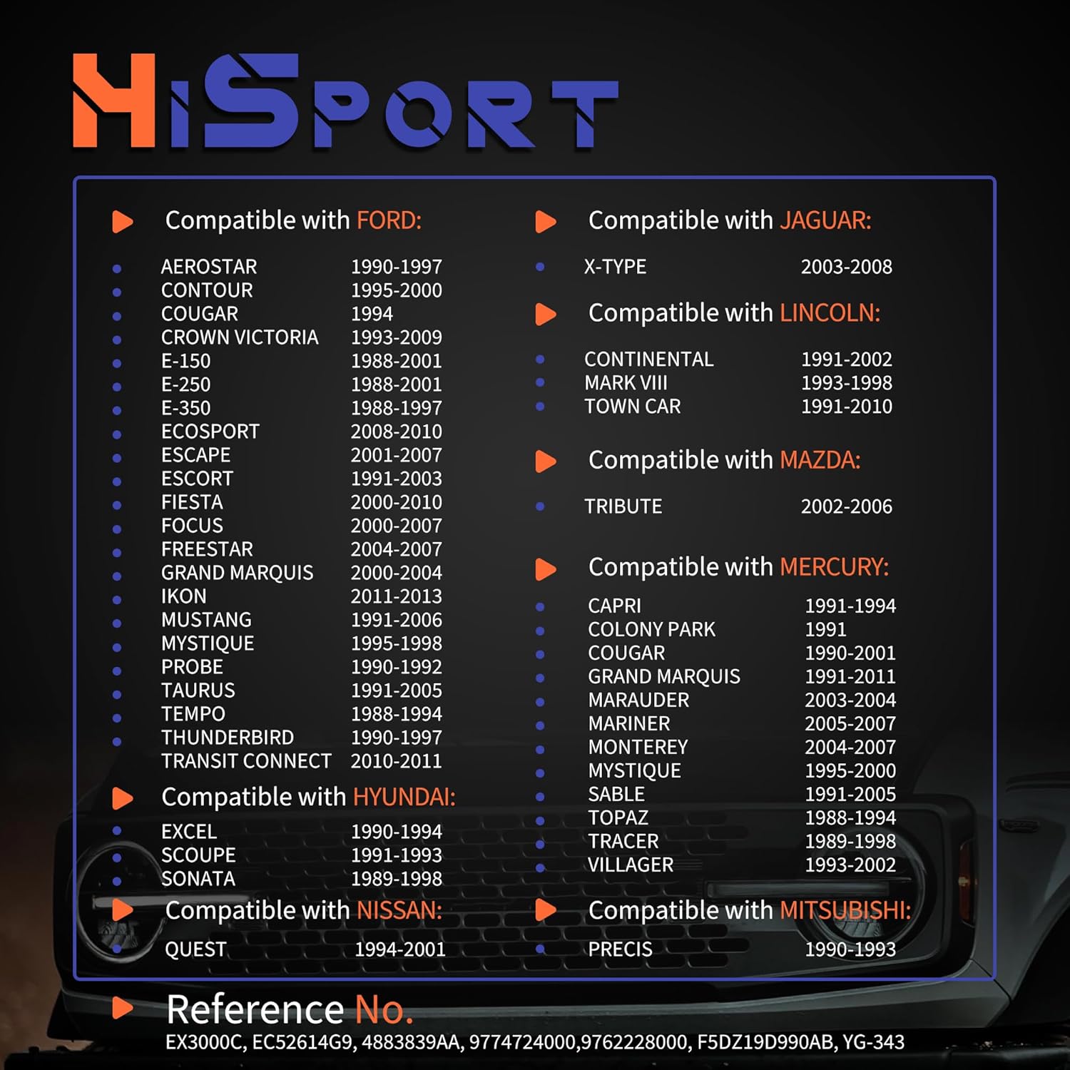 HiSport A/C Orifice Tube - Compatible with Ford Lincoln Mercury Replaces EX3000C EC52614G9 4883839AA 9774724000