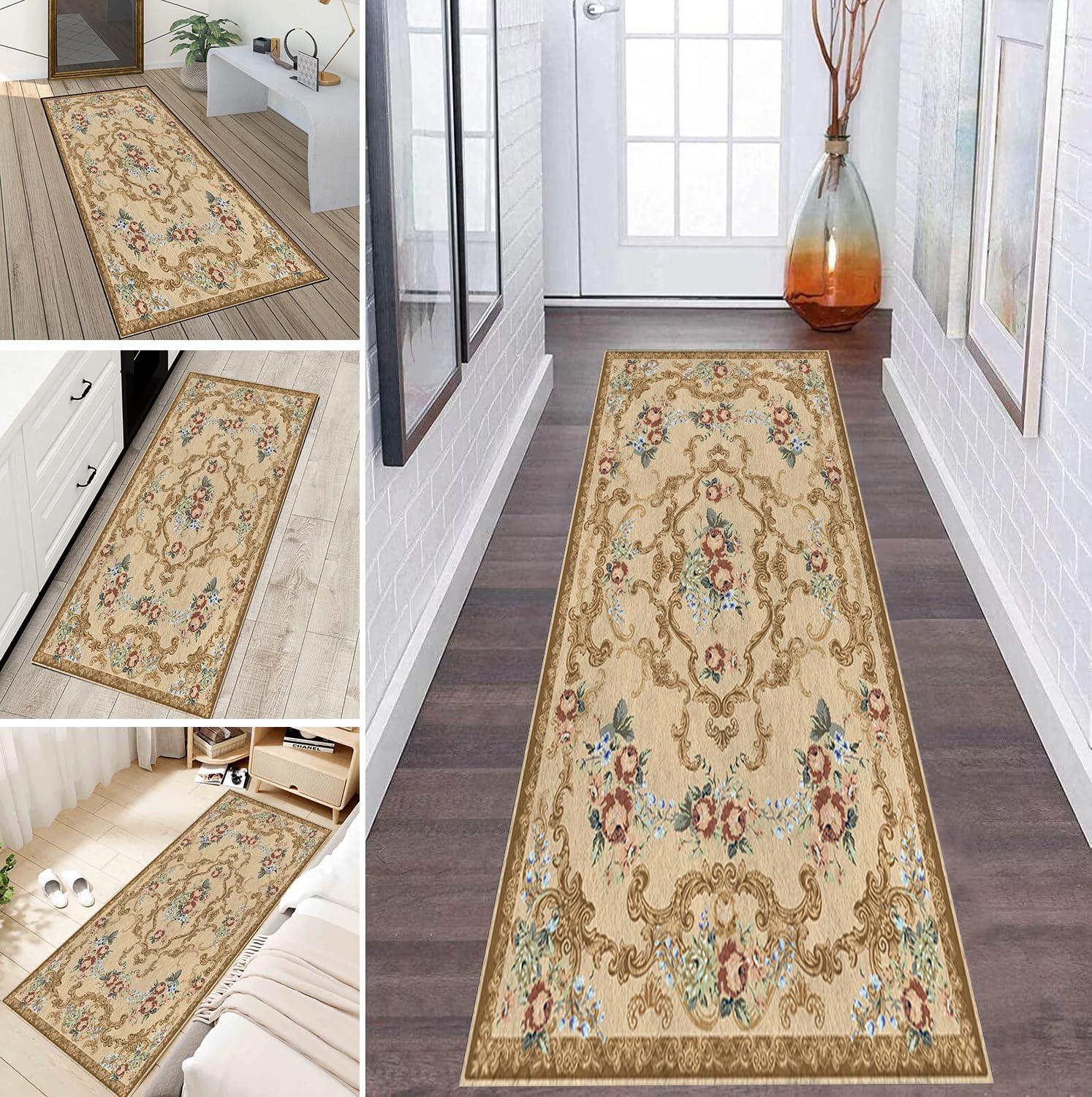 Alfombra para pasillo estrecho y cocina antideslizante lavadora 40 x 200