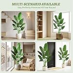 Birds of Paradise Plant Artificial 5 FT Lifelike Silk Artificial Floor Plant Faux Banana Leaf Tree with 10 Trunks Fake Tree Indoor Outdoor for Bedroom Living Room Home Office Decor
