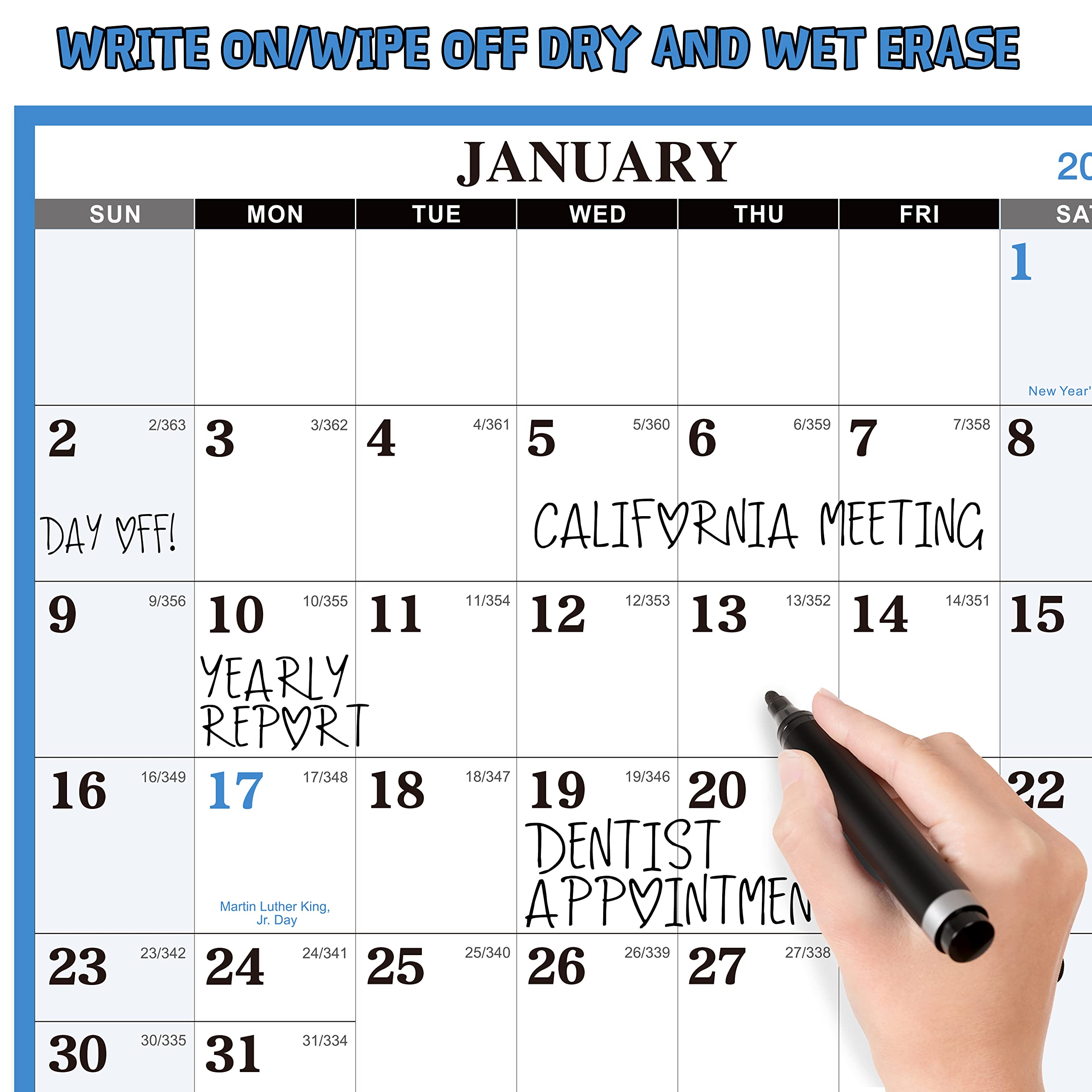 Buy 20222023 Yearly Wall Calendar 20222023 Dry Erase Calendar with