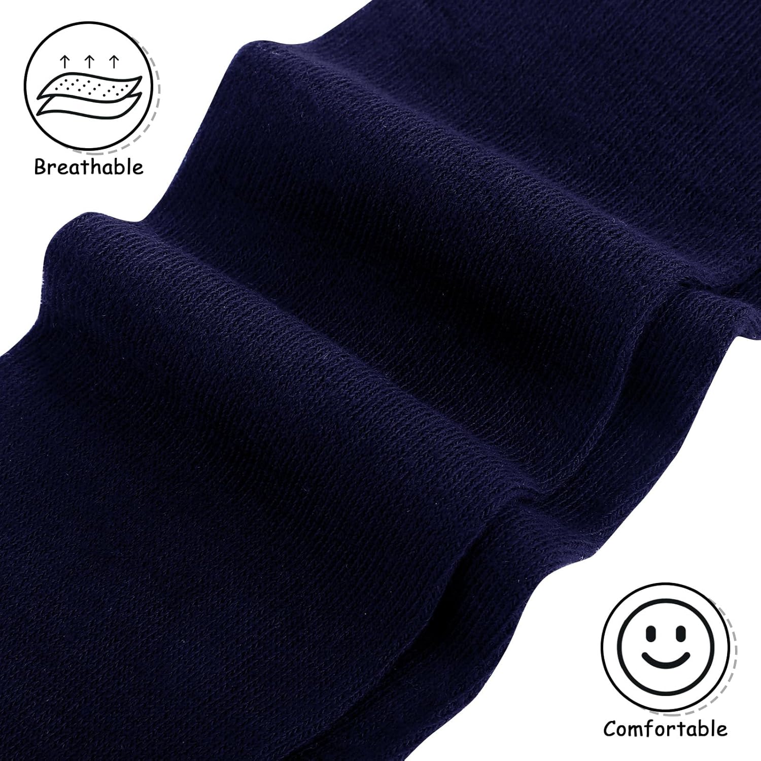 Janmercy 12 Pairs Knee High Socks for Girls School Uniform Breathable Seamless Long Tube Socks for Uniform Dresses - Image 6