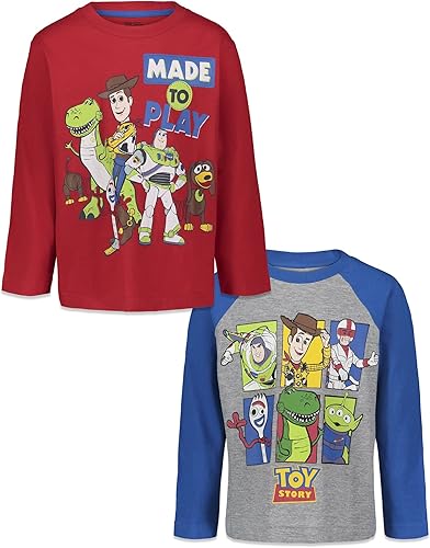 Disney Paquete de 2 camisetas de Mickey Mouse para niños pequeños y grandes