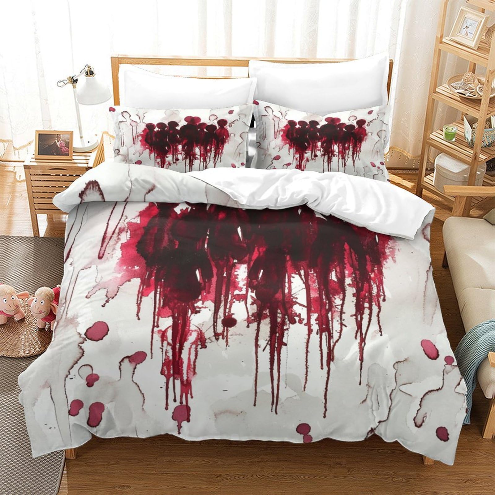 3D Printed abstract art Duvet Cover set 3pcs Microfiber modern graffiti Bedding Set King（220x240cm）