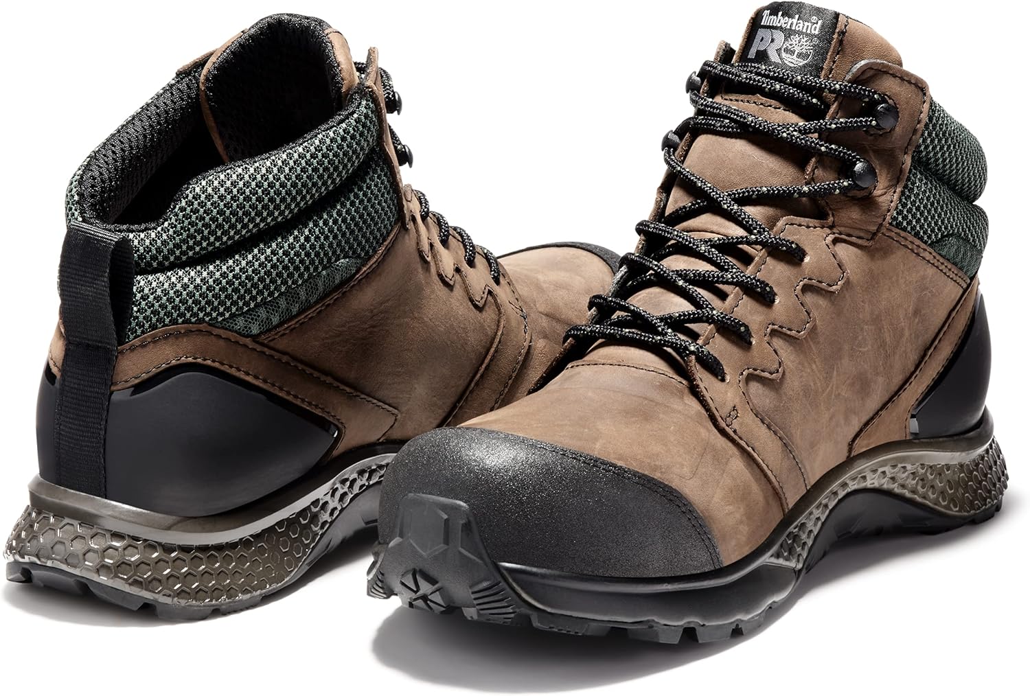 Timberland PRO Men's Reaxion Mid Composite Safety Toe Waterproof Industrial Hiker Work Boot, Brown/Green-2024 NEW, 7.5W - Image 7