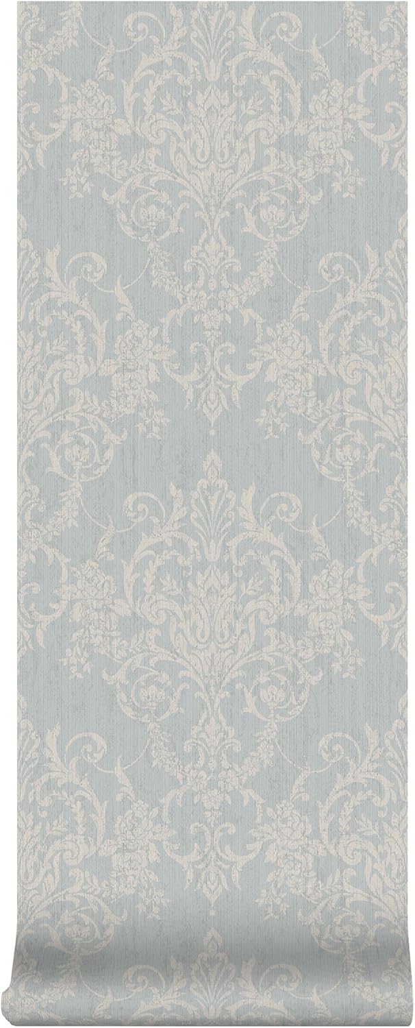 Superfresco Easy Duck Egg/Beige Victorian Damask Paste The Wall
