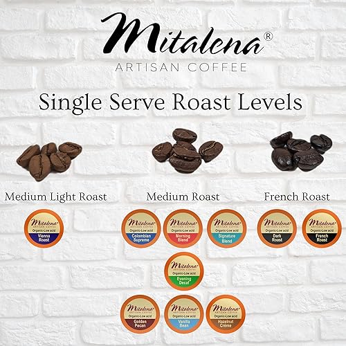 Miniatura 3 de Mitalena French Roast - Cápsulas de café orgánico bajo en ácido, café tostado oscuro para cafetera Keurig K-Cup, disfruta de café artesanal de lotes