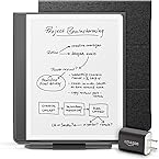 New Amazon Kindle Scribe Essentials Bundle including New Kindle Scribe (16GB) - TungstenPremium PenFabric Folio-Blackand Power Adapter