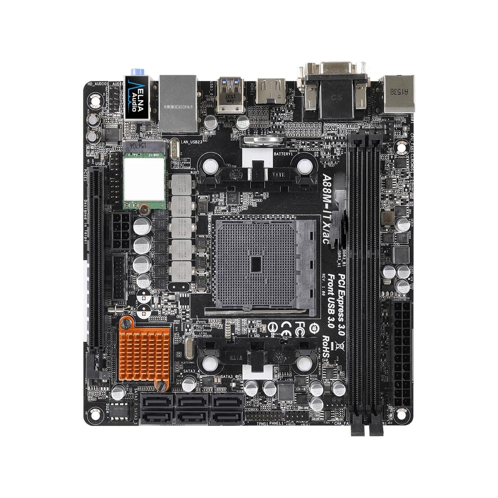 Placa Bases Fit For ASRock A88M-ITX/ac Mini-ITX Placa Base A88X DDR3 32GB 2400+ M.2 Socket FM2 + Soporte A10 AD 7800 A6 AD740 A4 AD4020 CPU