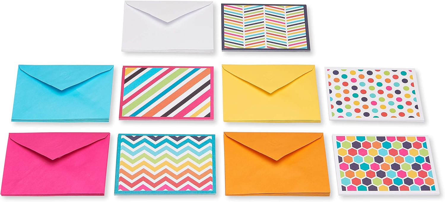 American Greetings Blank Cards with Envelopes, Bright Patterns (30-Count) : Office Products