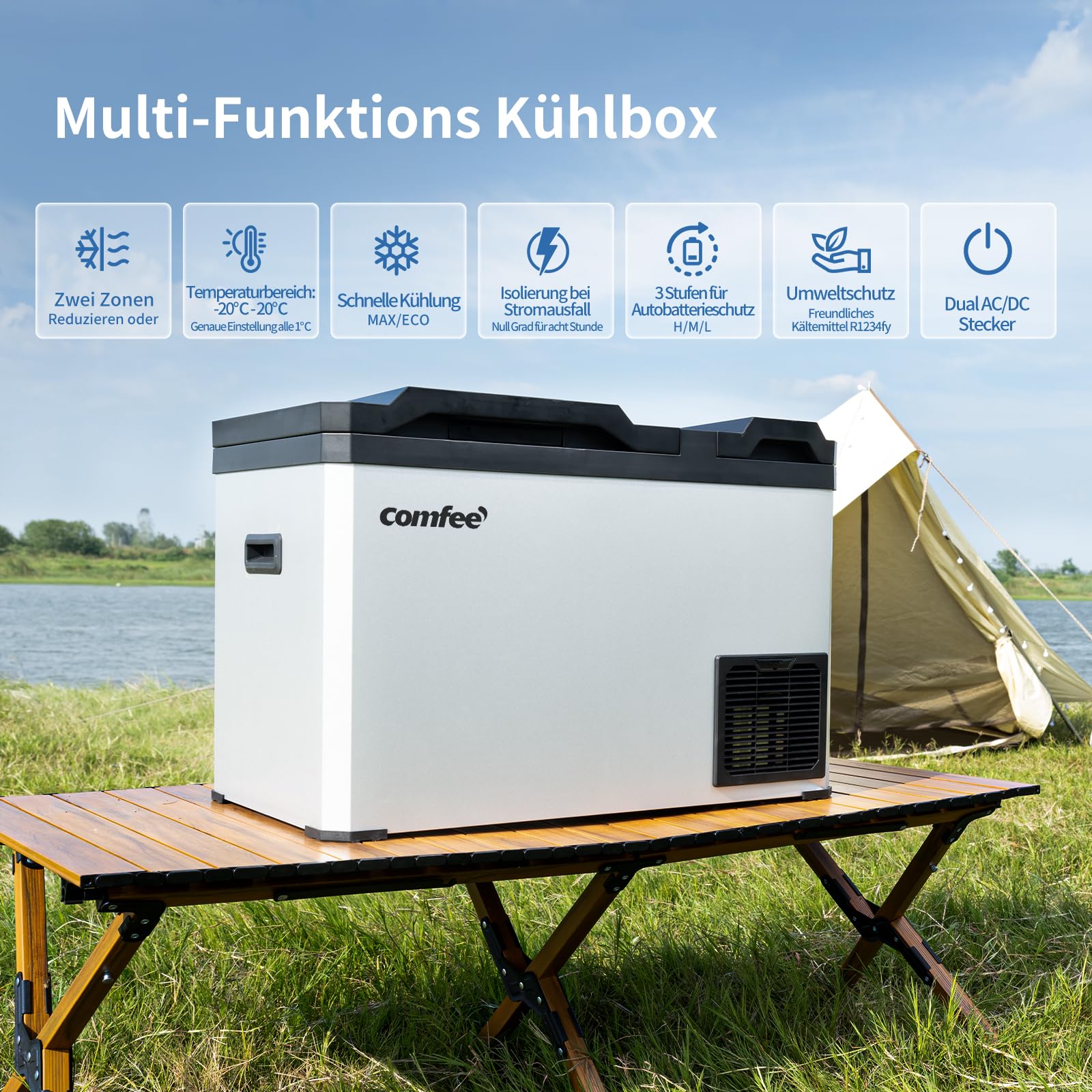 Comfee RCP43DS3(E) Kompressor-Kühlbox Dual-Zonen – Bild 3