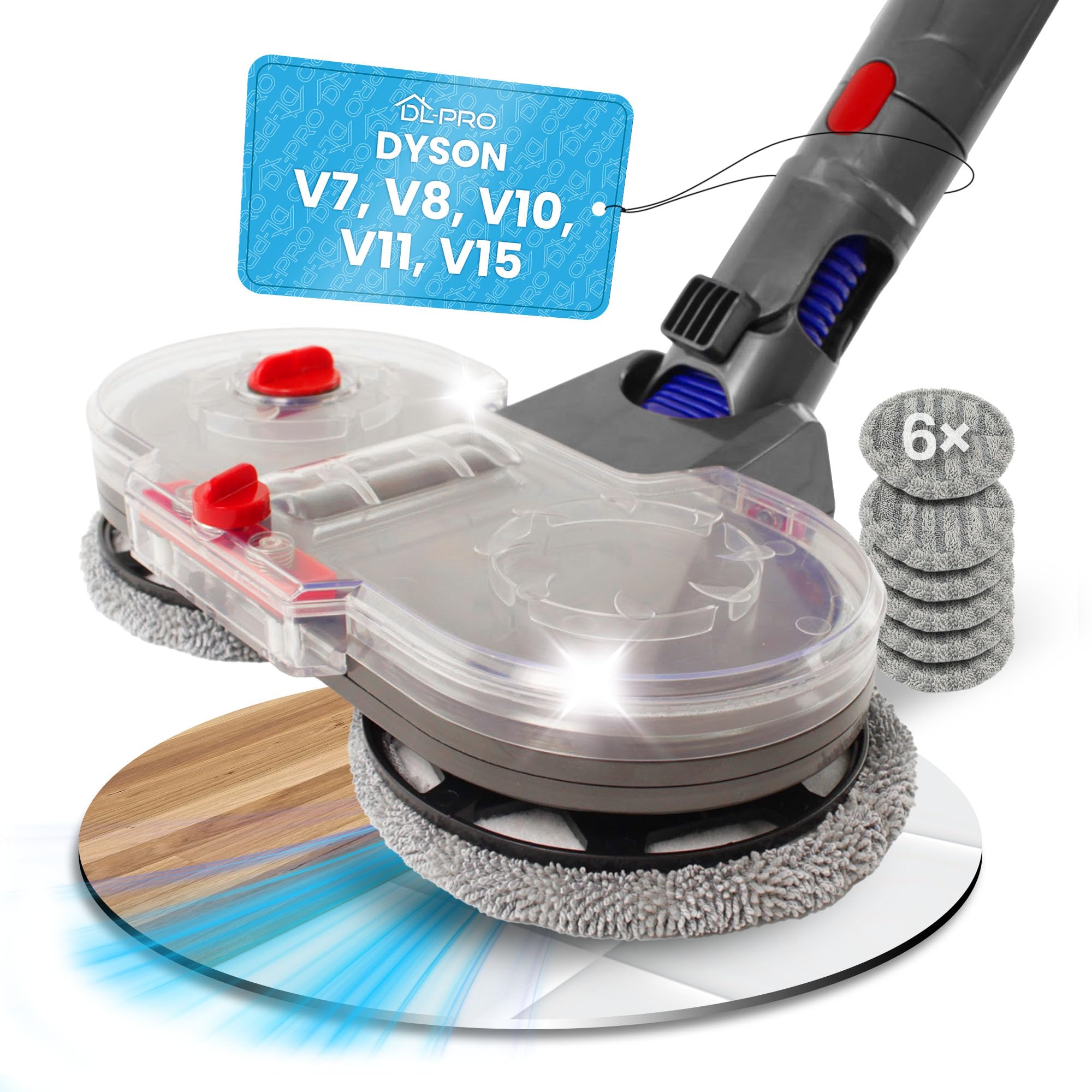 Balai électrique DL-pro pour Dyson V7 V8 V10 V11 V15 avec réservoir d'eau