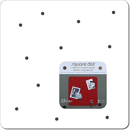 Amazon 壁掛け マグネットボード おしゃれな スクエア ドット マグネット ボード 38cm 38cm 9g ホワイト 掲示板 コルクボード 文房具 オフィス用品