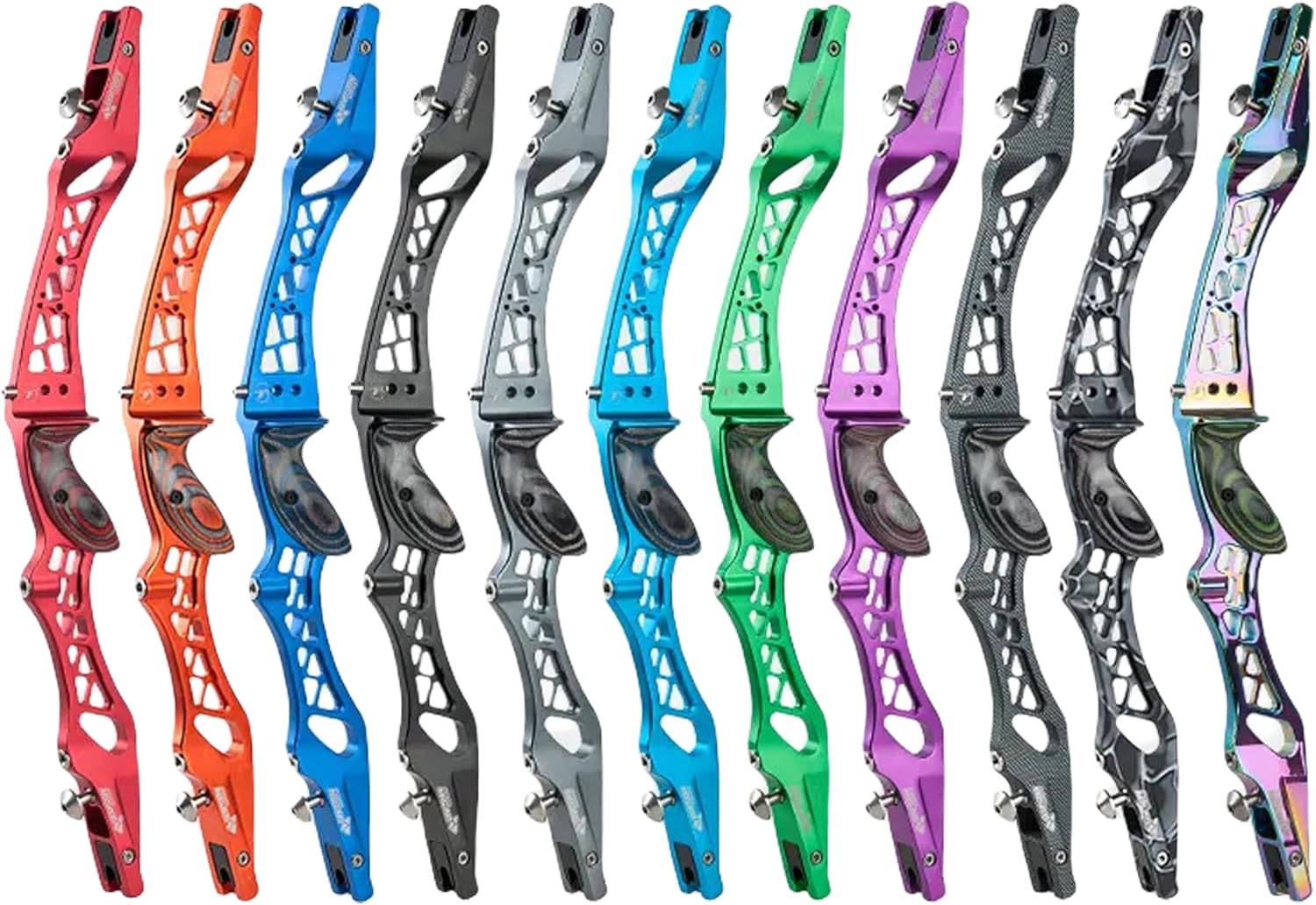 ZSHJGJR 21" 23" 25" ILF Recurve Bow Riser, Ambidextrous, Aluminum Alloy, Right/Left Handed, Targeting ILF Device