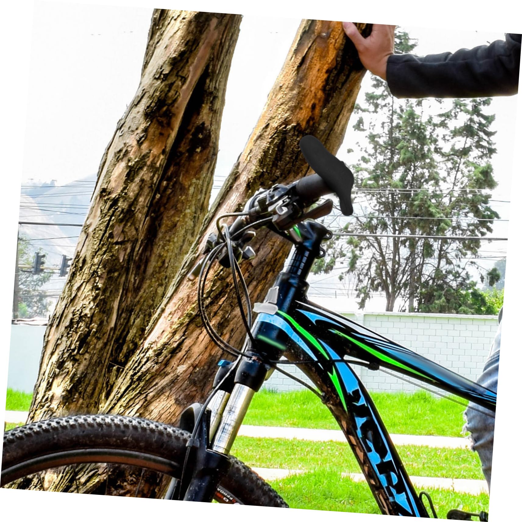 Abaodam 5 Paires Guidon de vélo de Montagne Poignée Guidon pour vélo pour VTT s VTT Accessoires de Grip de de Montagne Fin du à Caoutchouc Noir
