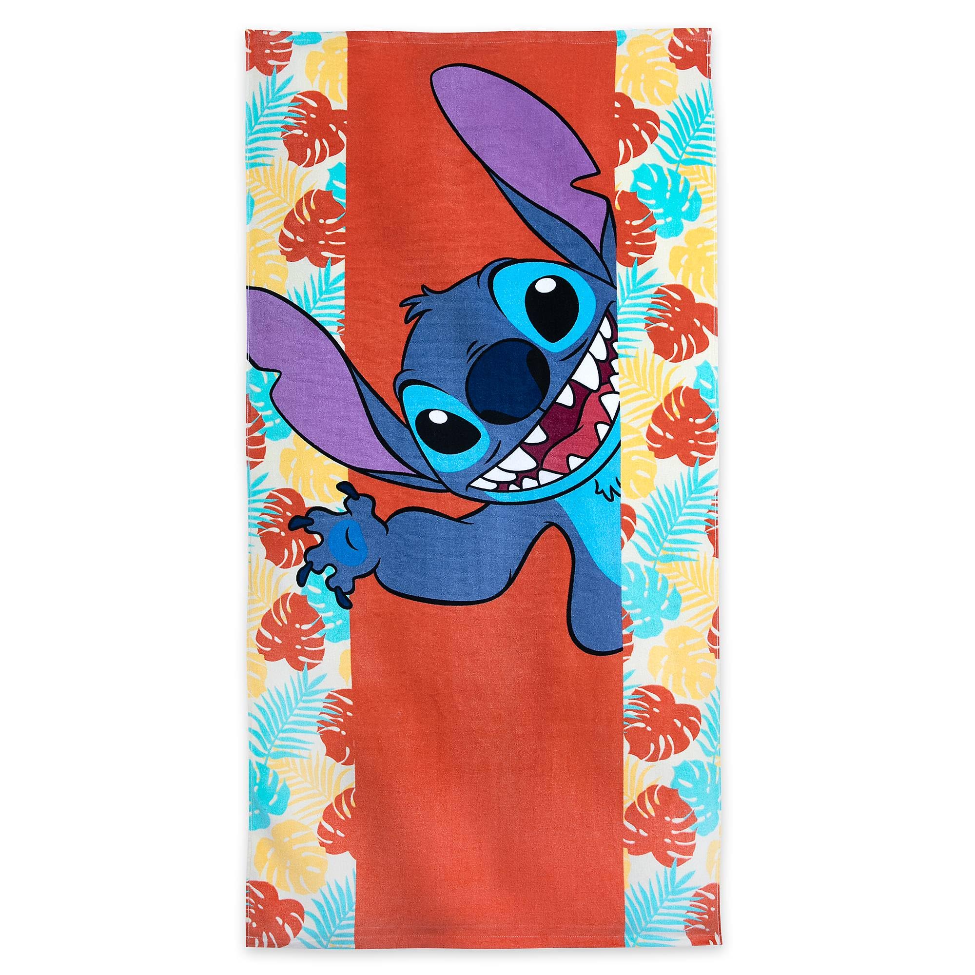 Disney Store Official Stitch Beach Towel – Lilo & Stitch Kids’ Cotton Towel, H150 x W74cm