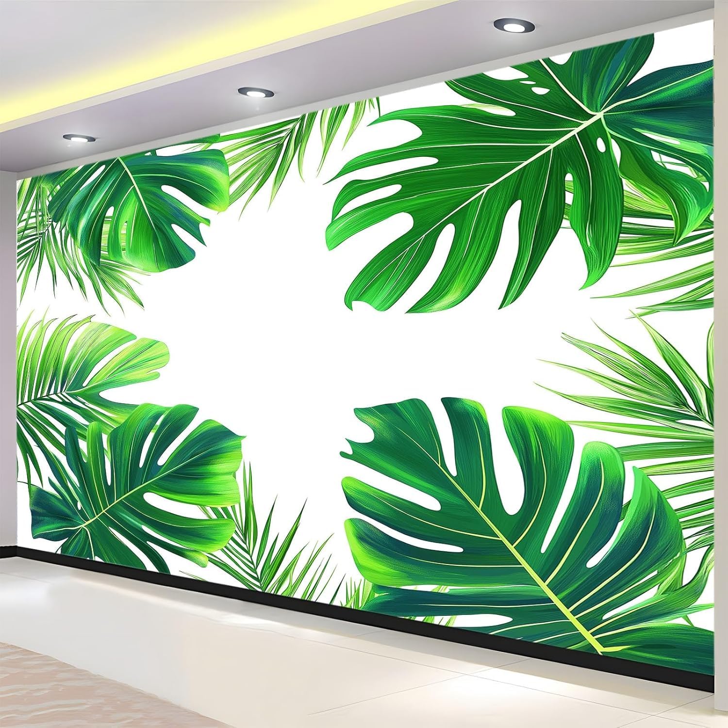 Fresque murale tropicale en papier peint palmier pour transformer votre chambre coucher