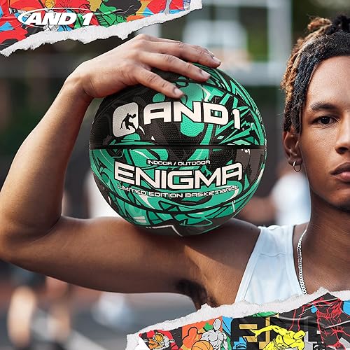 Miniatura 5 de AND1 Enigma Basketball - Streetball for Indoor and Outdoor Use, Deep Channel Construction and Durability