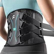Back Brace for Lower Back Pain - Lumbar Support with Carbon Fiber Stays & Removable 3D Pad- Sciatica, Herniated Disc, Scoliosis Relief - Adjustable Posture Corrector for Men and Women at Work
