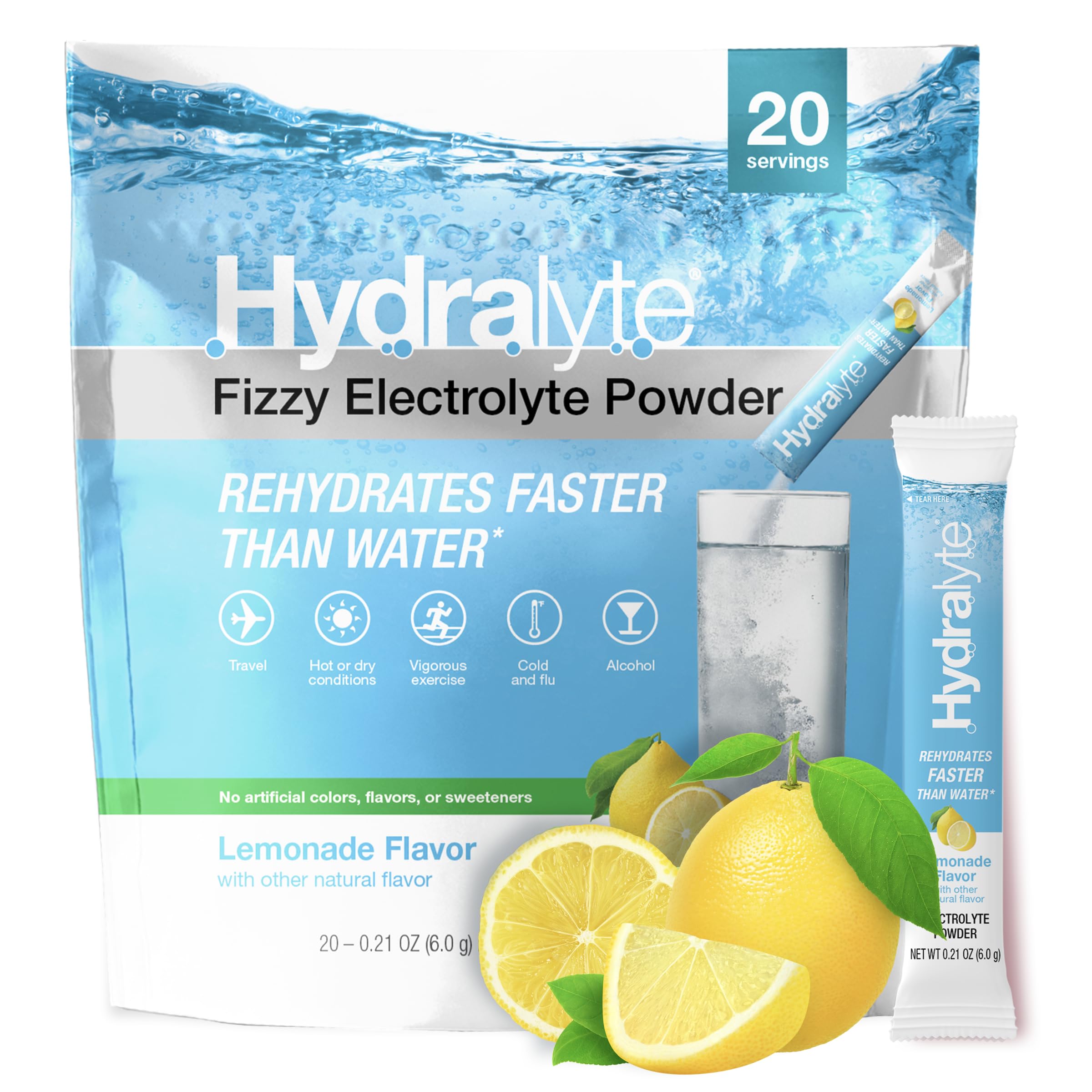Buy HydraLyte Electrolyte Powder Packets Lemonade Hydration Packets