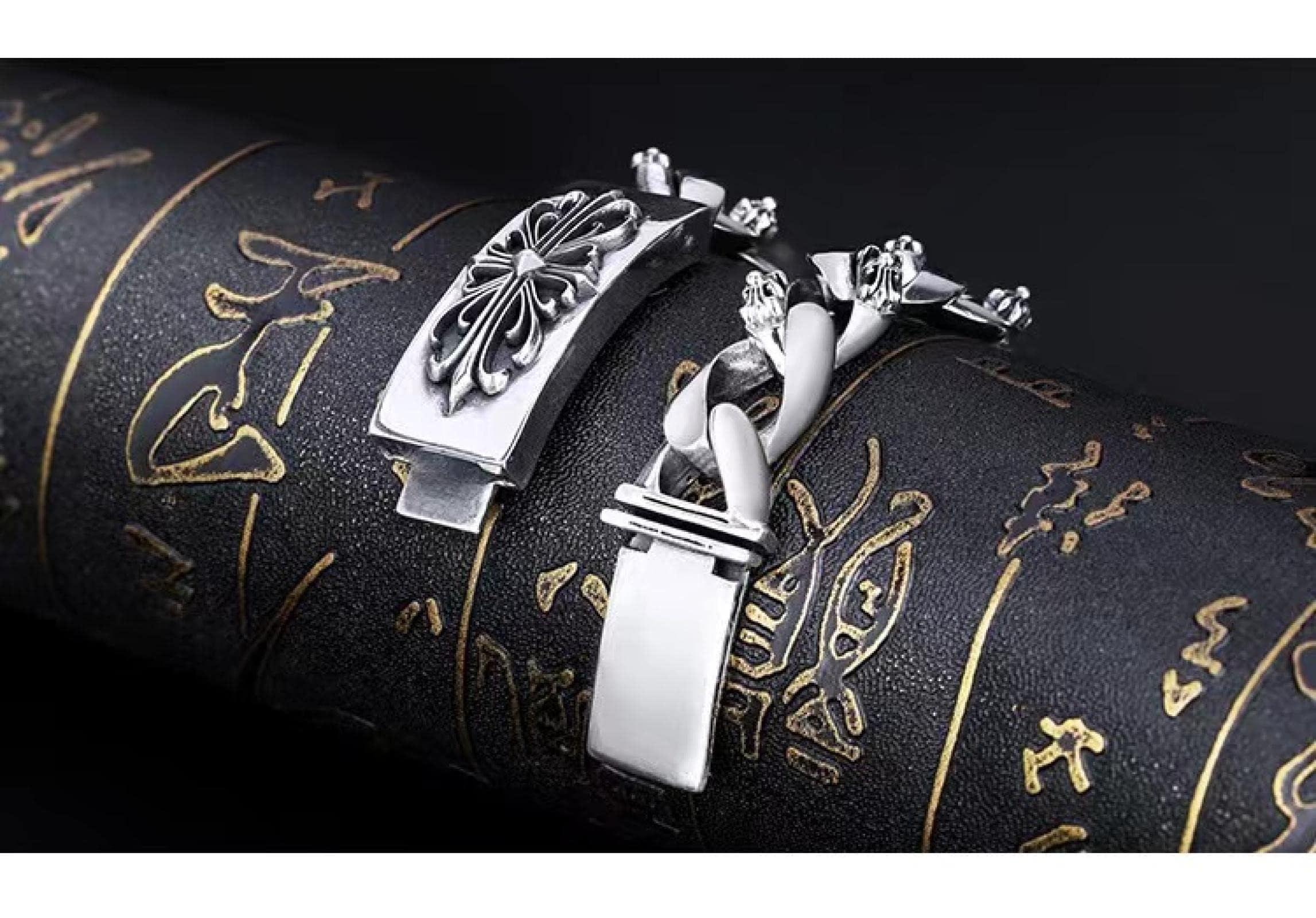 Amazon.co.jp: フローラル クロス ブレスレット シルバー 925