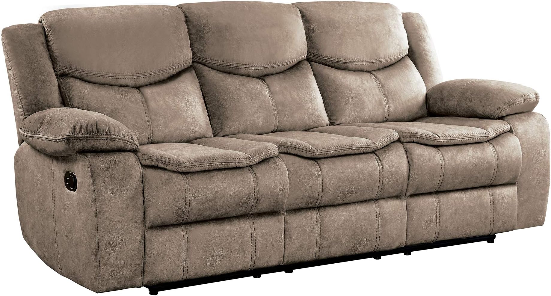 88" Manual Reclining Sofa, Brown