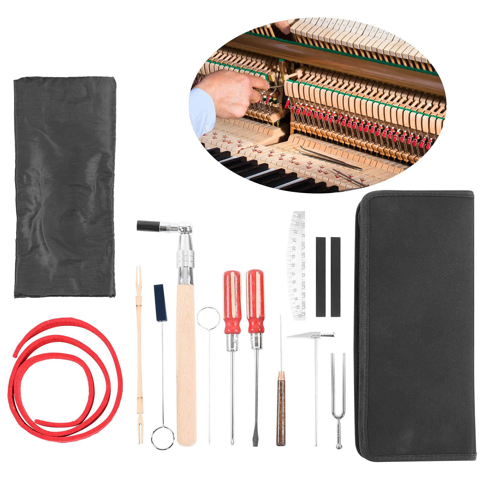 Kit De Afinación De Piano, Llave Profesional, Martillo, Juego De Silenciadores De Goma, Accesorios De Reparación De Piano