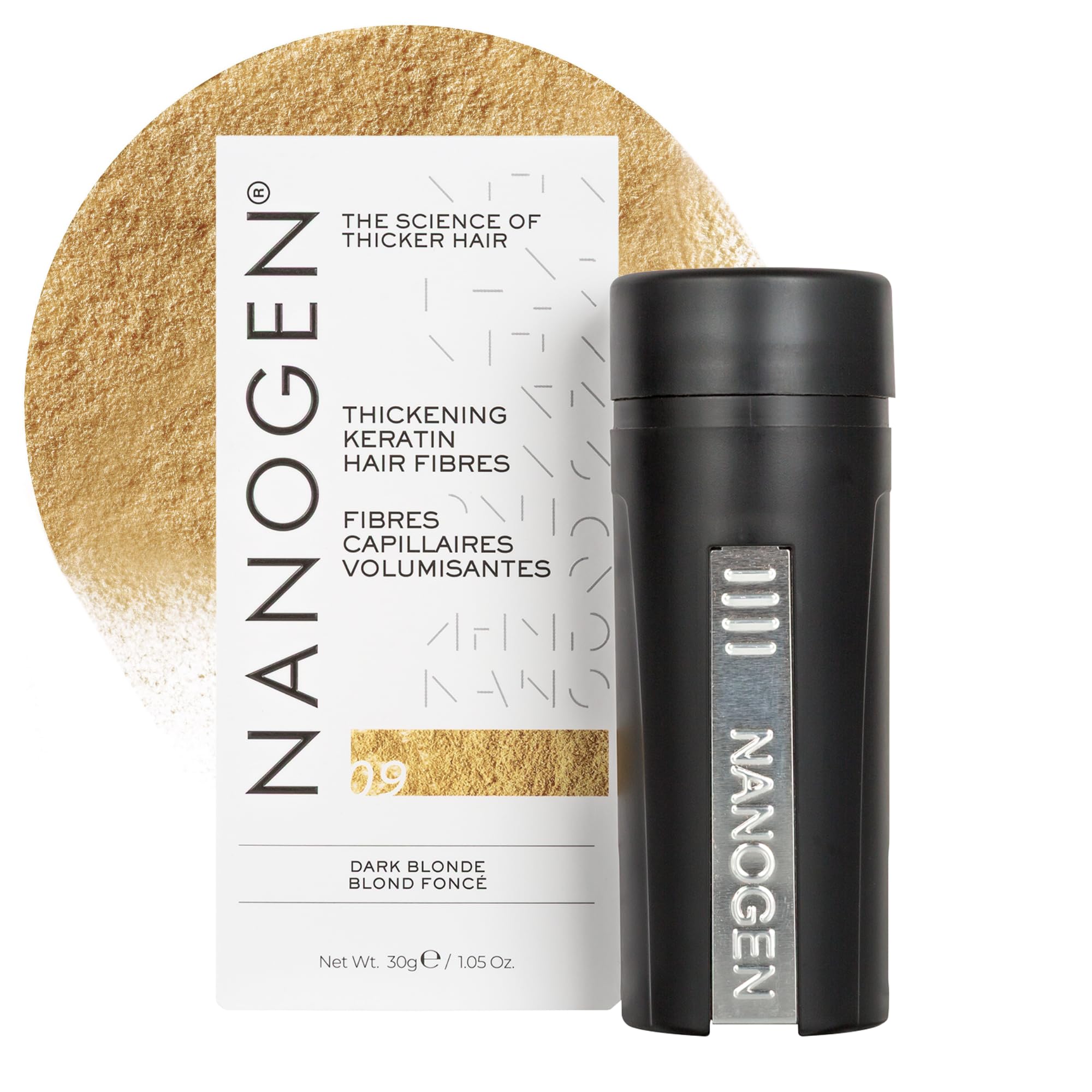 Nanogen Hair Fibres Dark Blonde, Root Touch Up, 30g