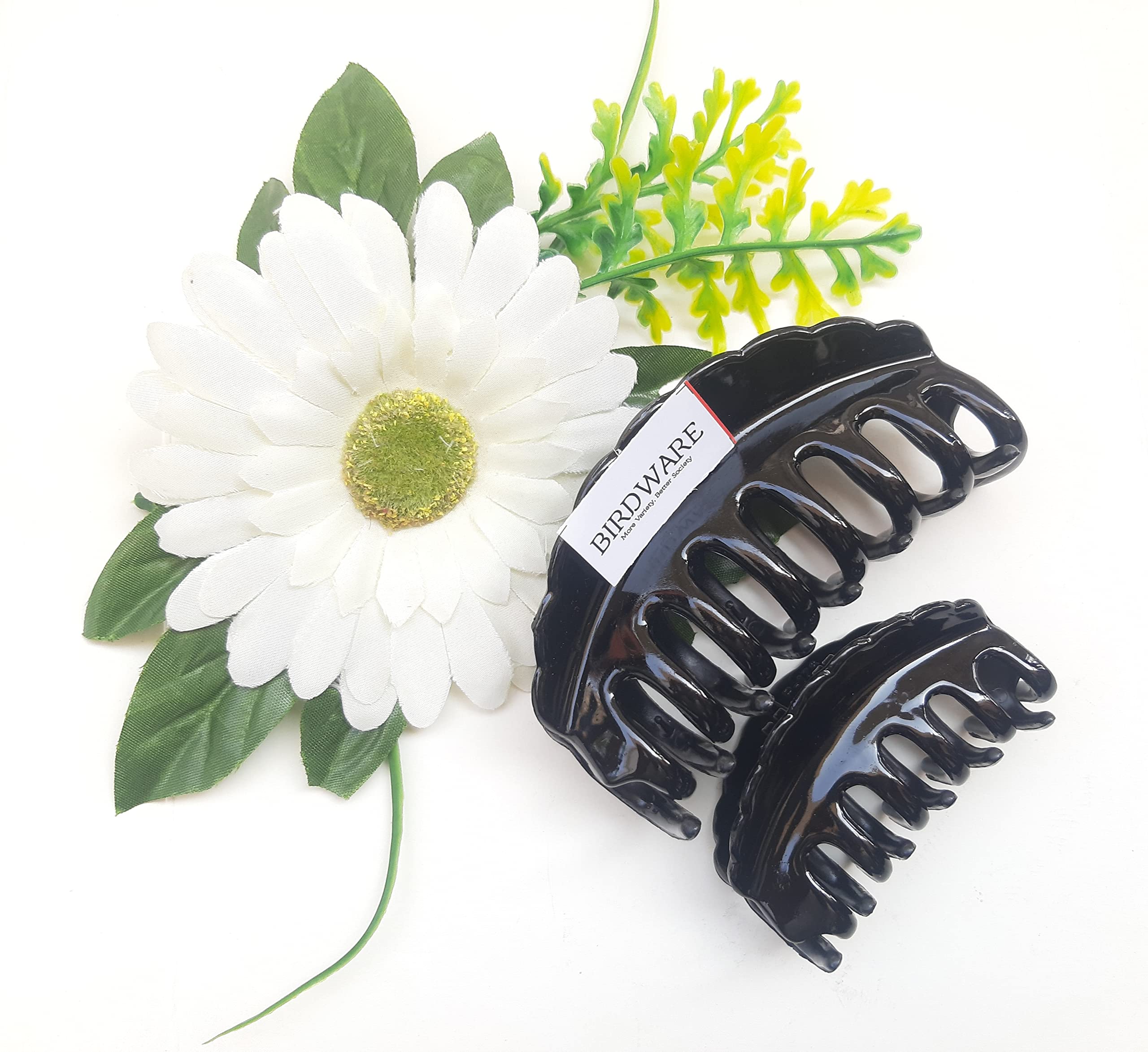 Big-Size Multi Color Imported Acrylic Material Stone Butterfly Hair Clips For Women (Pack of 1 Pc, Multi Colour) | Hair Clutchers (Black-1)