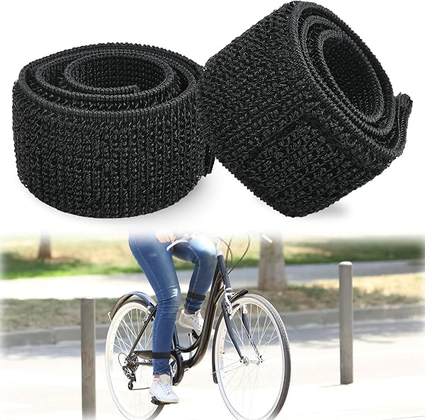 2 PCS Clip Per Pantaloni Da Bicicletta,Cinghie Elastiche Antiscivolo per Pantaloni, Mollette per Pantaloni per Bicicletta,Unisex,Fascia Braccio Velcro per Ciclismo Jogging Escursionismo Alpinismo - 1