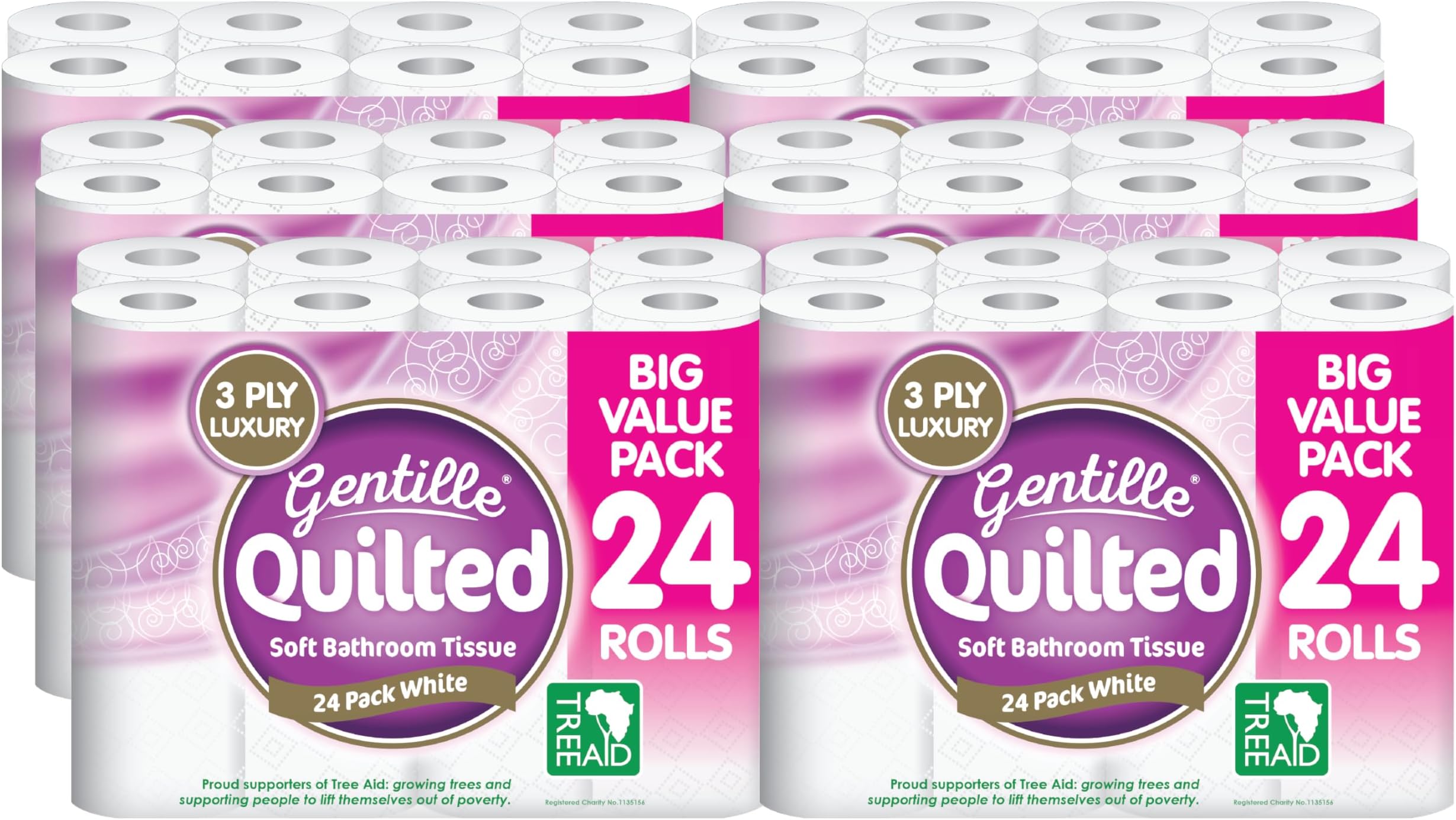 Indigo Luxury Quilted 2 Ply Toilet Tissue Rolls - Super Soft and Strong ...