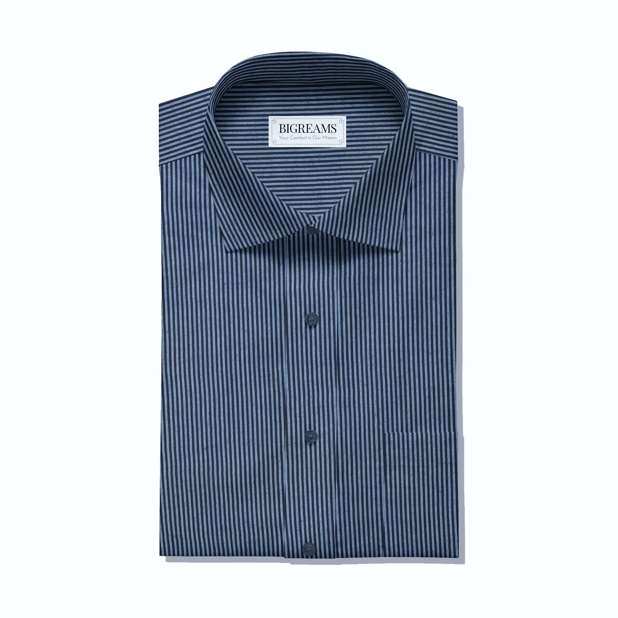 ruby fabrics linings Unstitched Yarn-Dyed Blue and Grey Stripe Fabric for Shirt, Men's/Women's, Night Suit, Upholstery, Etc.-picture-11