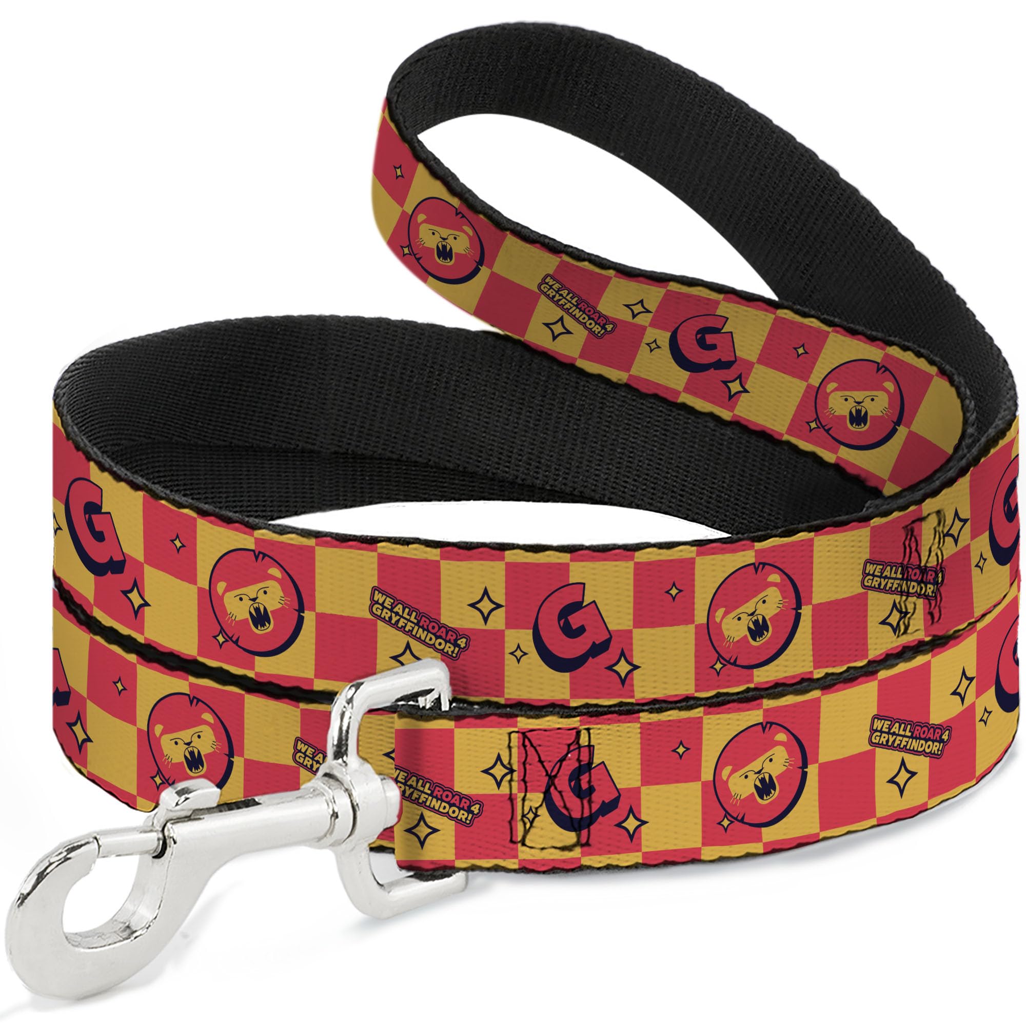 Laisse Harry Potter jaune et rouge à carreaux de 1,2 m pour chien et chat