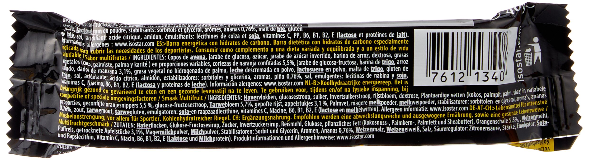 Isostar High Energy Bar Box 30 Riegel 40g Multifrucht